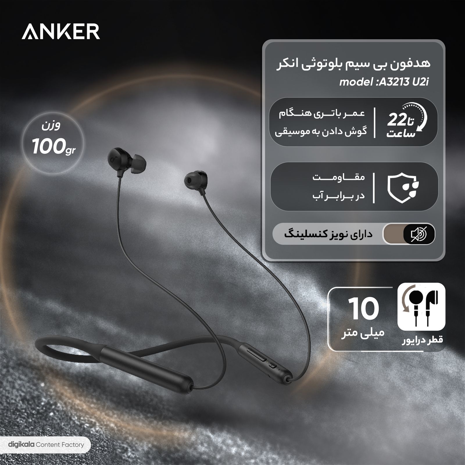 هدفون بی سیم بلوتوثی انکر مدل  A3213 U2i -  - 3