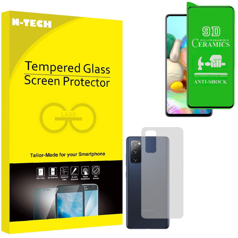  محافظ صفحه نمایش سرامیکی انتک مدل CRBKM-01 مناسب برای گوشی موبایل سامسونگ Galaxy S20 Fe به همراه محافظ پشت گوشی 