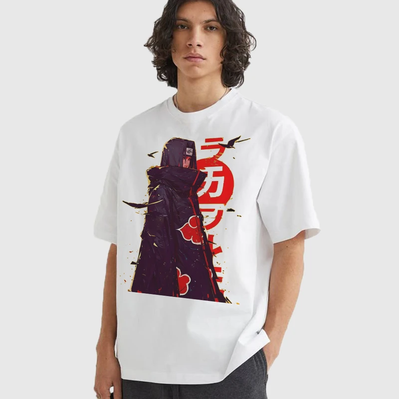 تی شرت آستین کوتاه مردانه مدل انیمه ناراتو شخصیت ایتاچی anm504