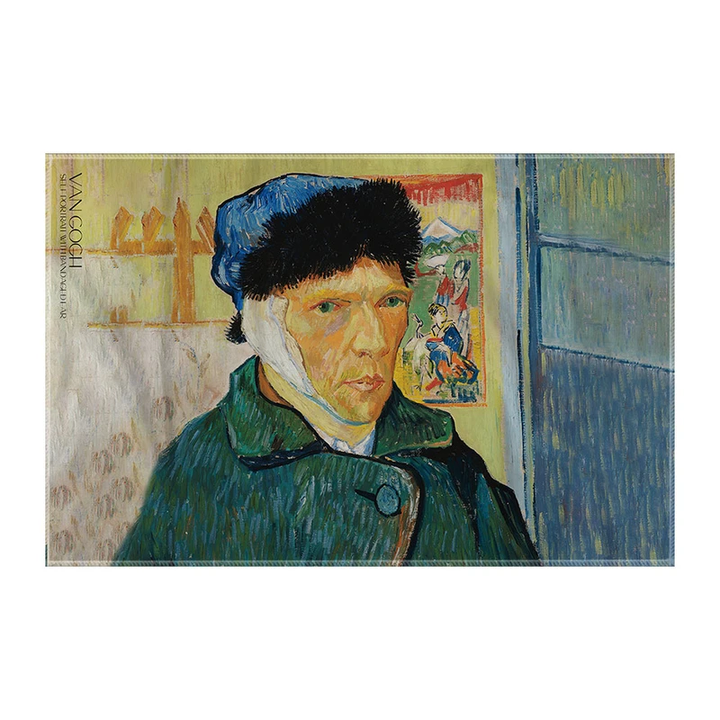 کاغذ کادو ترمه طراحان ایده مدل خودنگار با گوش بانداژ شده از ونگوگ کد art0052