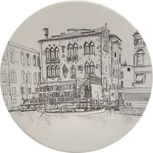 بشقاب دیوارکوب سفالی مدل منظره کد 2