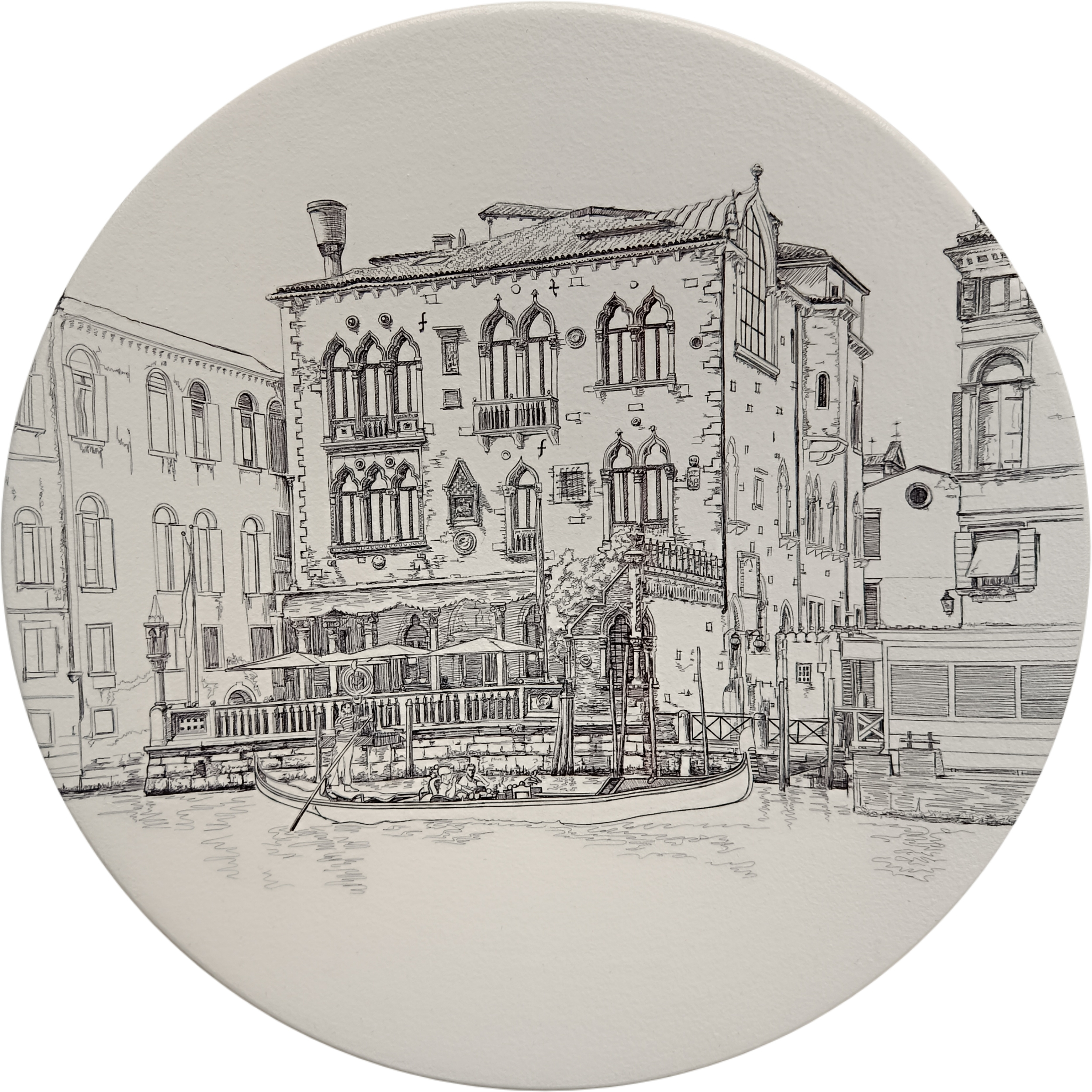 بشقاب دیوارکوب سفالی مدل منظره کد 2