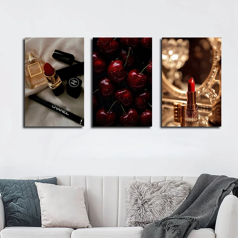 تابلو شاسی بکلیت طرح سالن زیبایی و میکاپ مدل SH-2835 مجموعه 3 عددی