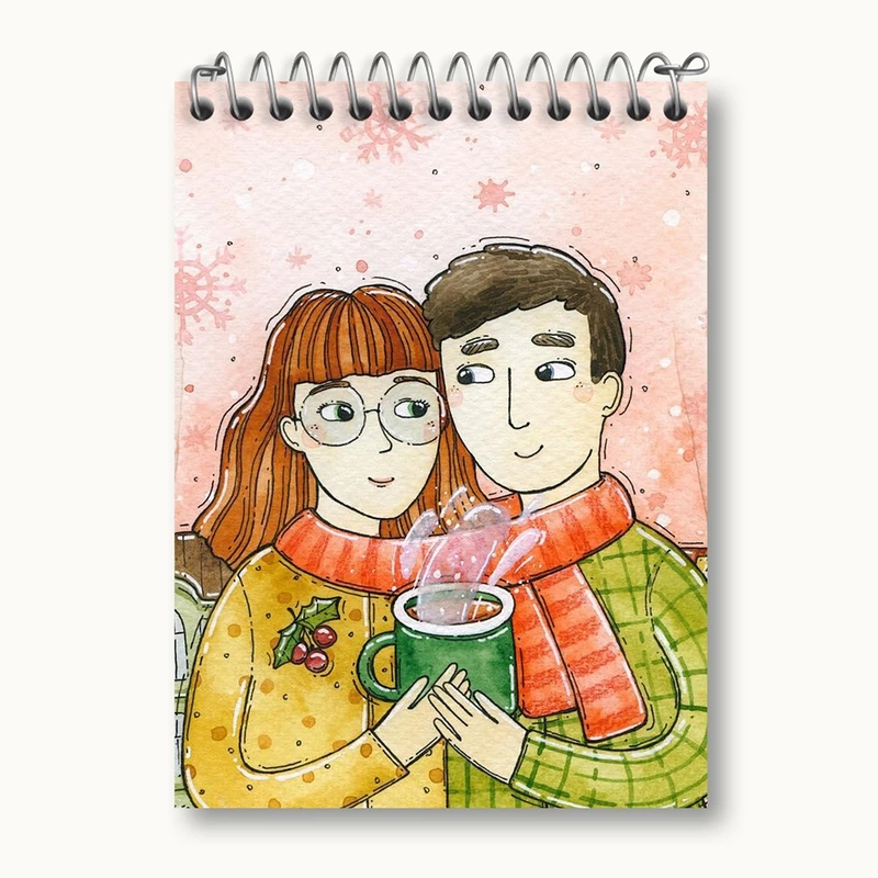 دفتر یادداشت 50 برگ خندالو مدل عاشقانه کد 1855