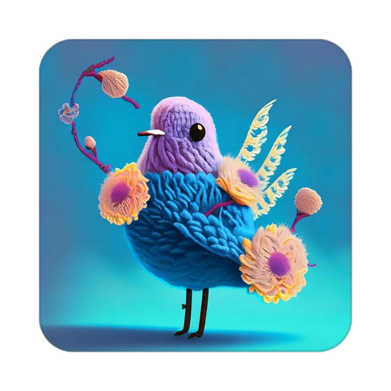 زیر لیوانی کاکتی طرح حیوانات رنگی مدل mp26481