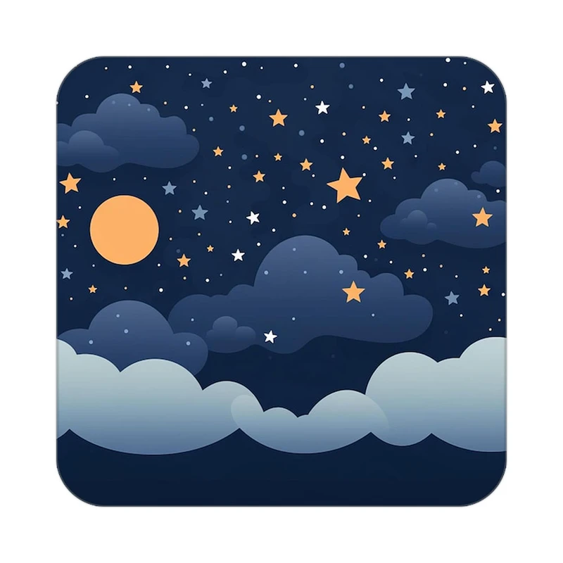 زیر لیوانی کاکتی طرح ماه و ستاره مدل mp53168