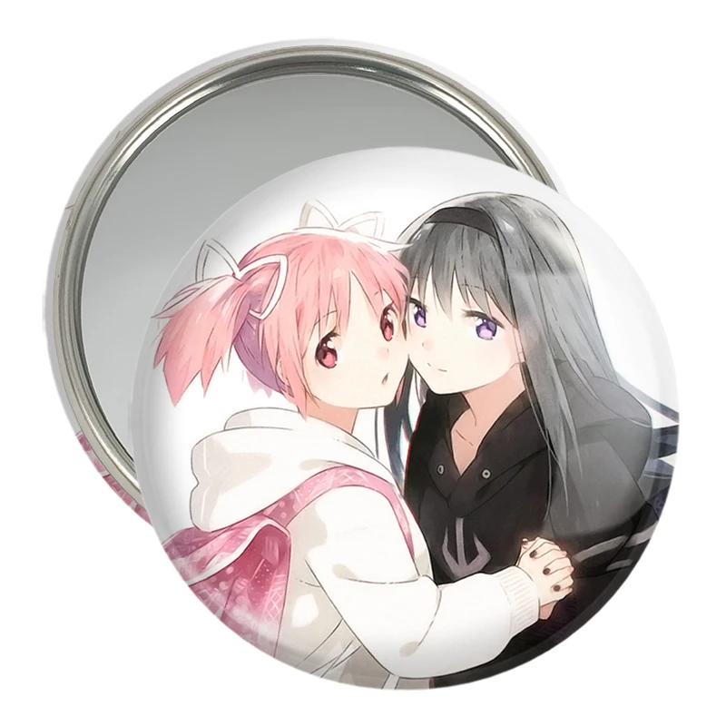 آینه جیبی خندالو مدل همورا و مدوکا انیمه مادوکا مجیکا Madoka Magica  کد 18430