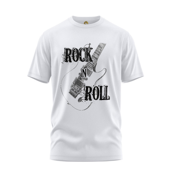 تی شرت آستین کوتاه مردانه هومرو مدل TW290 طرح Rock and roll