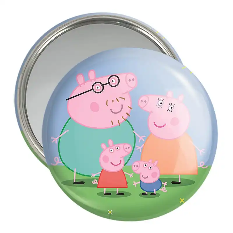 آینه جیبی خندالو مدل خانواده پپا پیگ انیمه پپاپیک Peppa pig کد 22070