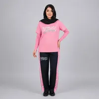ست تی&zwnj;شرت آستین کوتاه و شلوار راحتی زنانه مدل سودا
