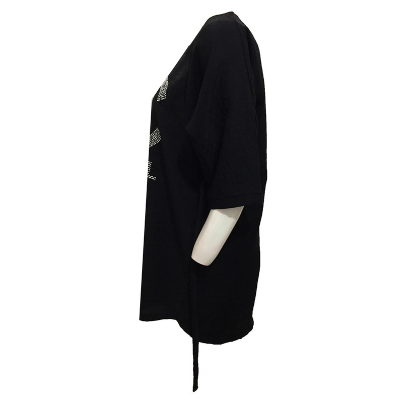 تونیک زنانه مدل نگینی کیمونویی شیمر براق tm-2449 رنگ مشکی