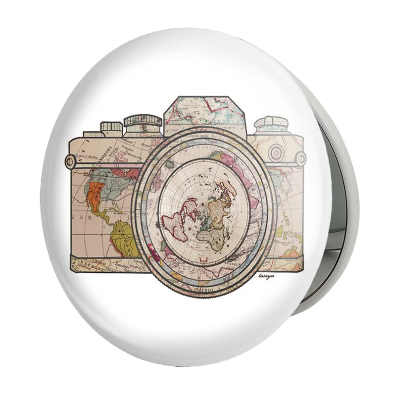 آینه جیبی خندالو طرح دوربین مدل تاشو کد 1737 