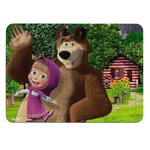 پازل 35 تکه زیگ زاگ مدل چوبی میشا و ماشا کد 351038