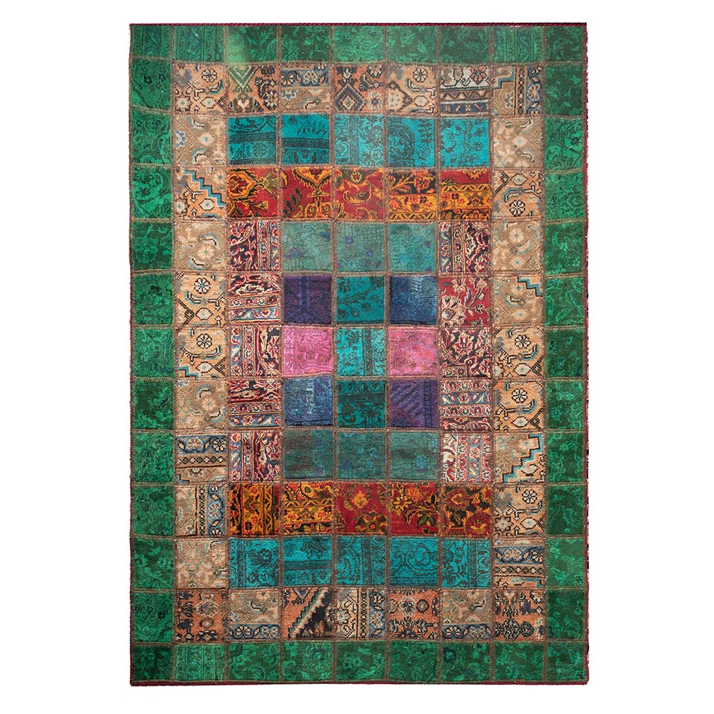 کلاژ فرش دستبافت سه و نیم متری مدل چهل تکه کد FT20-12