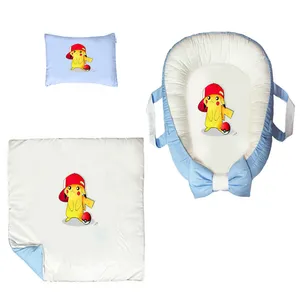سرویس خواب سه تکه نوزاد ناریکو مدل گارد محافظ دار طرح کارتونی دیجیمون کد 0615