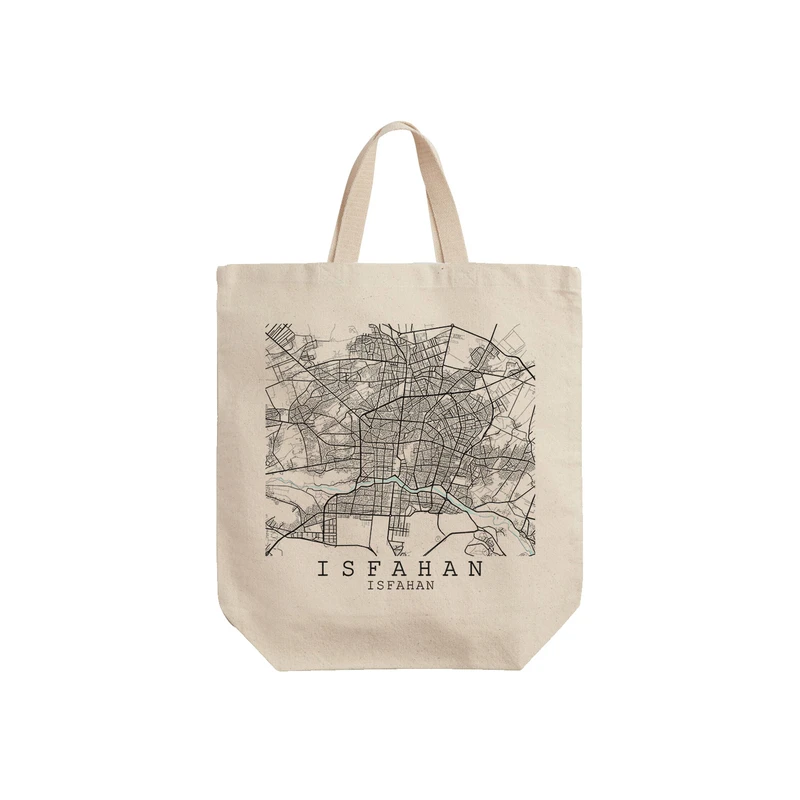 ساک خرید ترمه طراحان ایده مدل نقشه شهر اصفهان کد map0503 - S