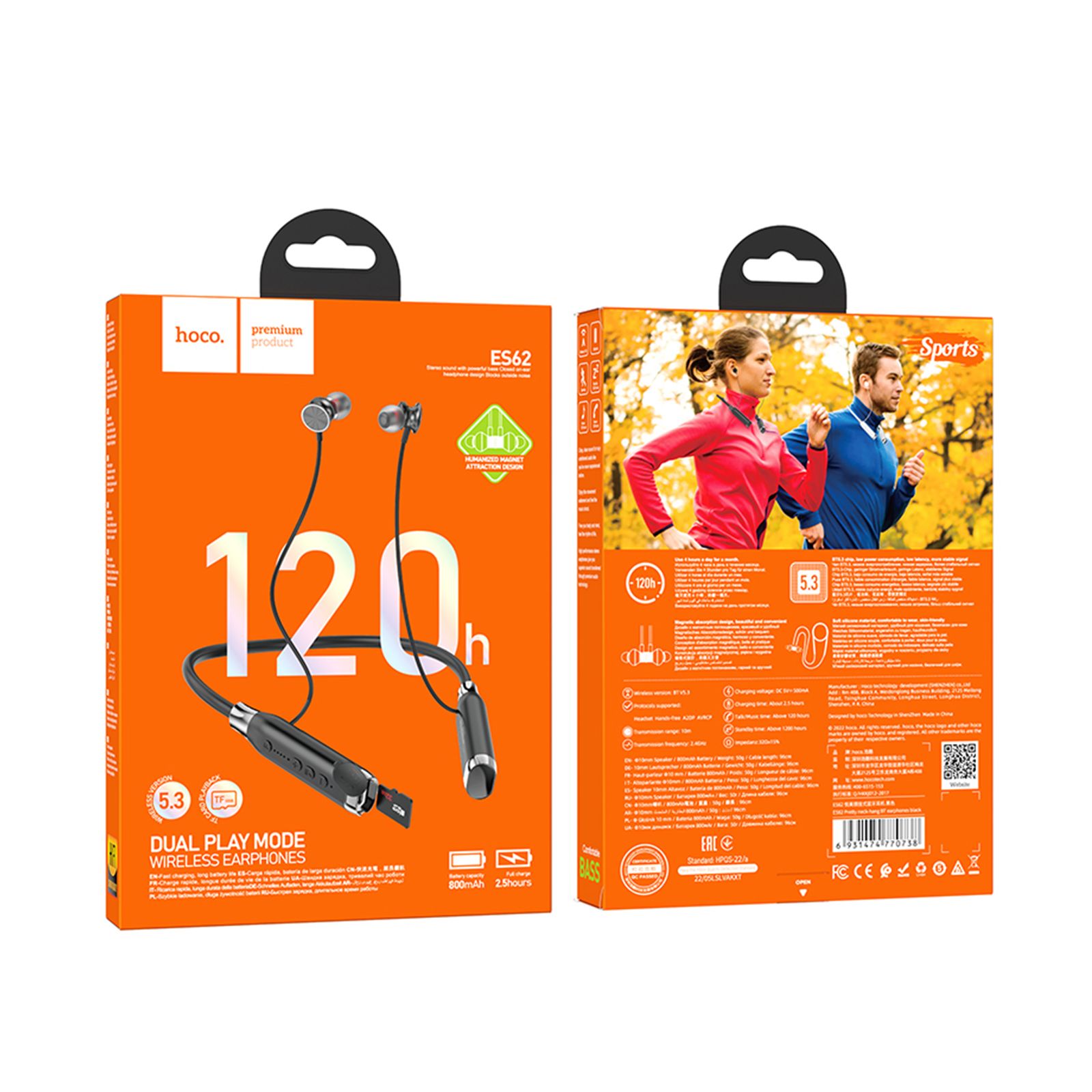 هندزفری بلوتوثی هوکو مدل ES62 pretty neck -  - 2