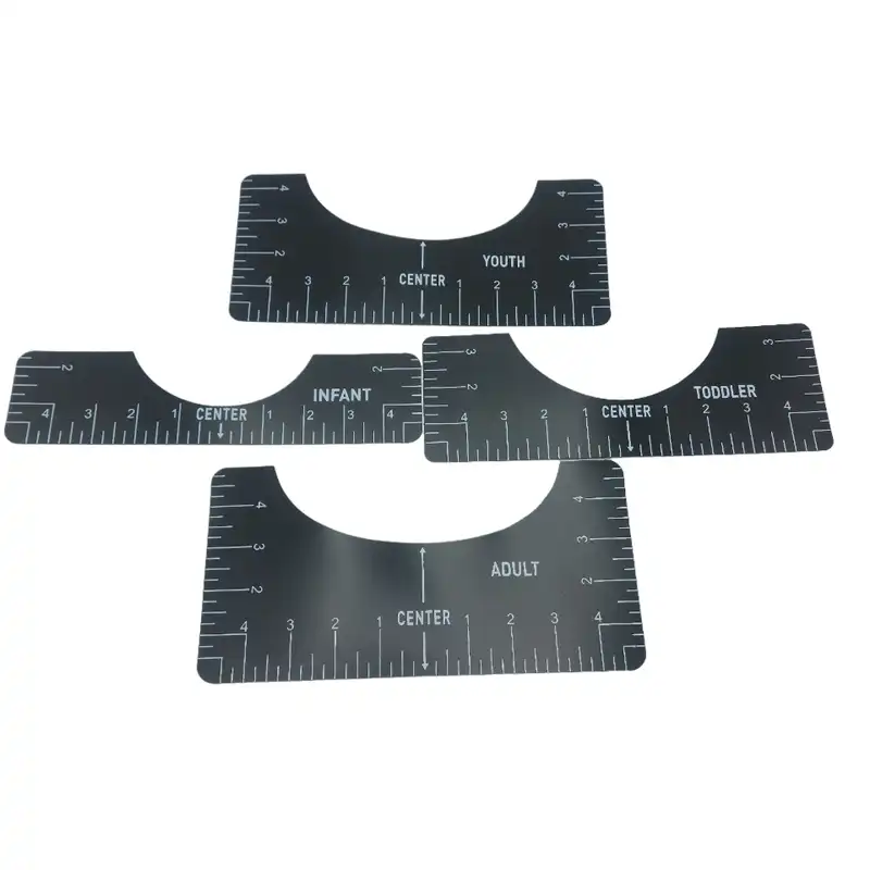 خط کش خیاطی مدل یقه گرد مجموعه 4عددی