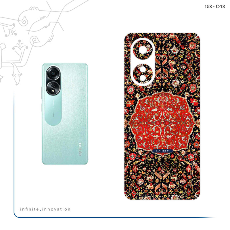 برچسب پوششی ماهوت مدل Persian_Carpet_Red مناسب برای گوشی موبایل اپو A58 4G