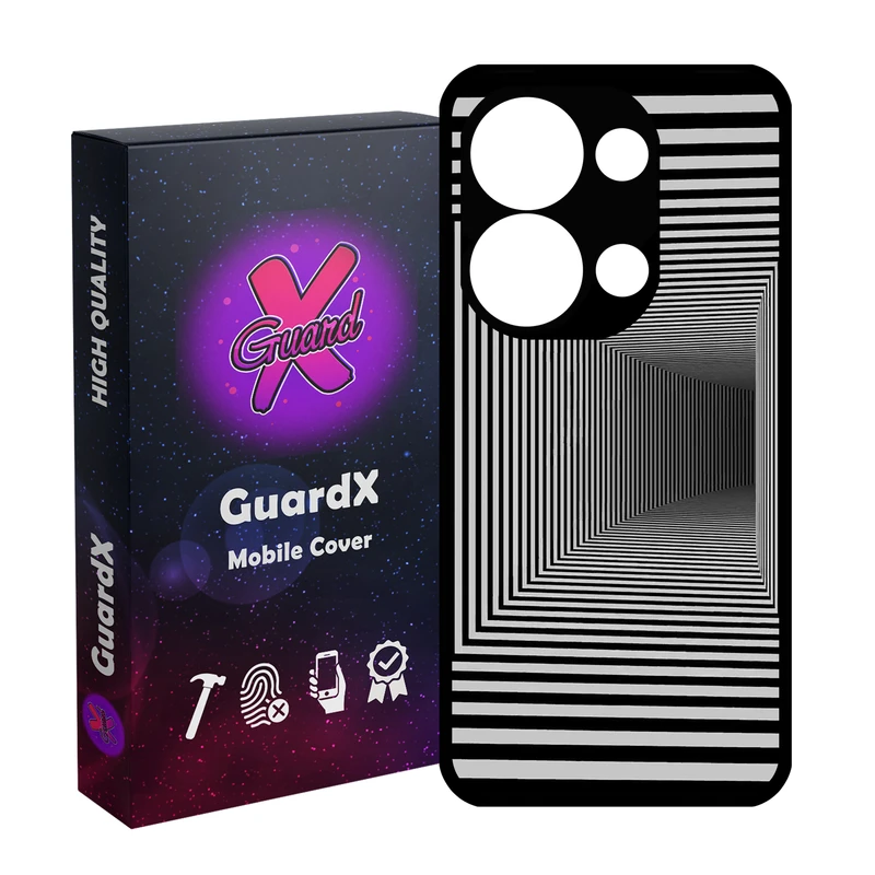کاور گارد ایکس طرح تونل مدل Glass10828 مناسب برای گوشی موبایل شیائومی Redmi Note 13 Pro 4G /Poco M6 Pro 4G