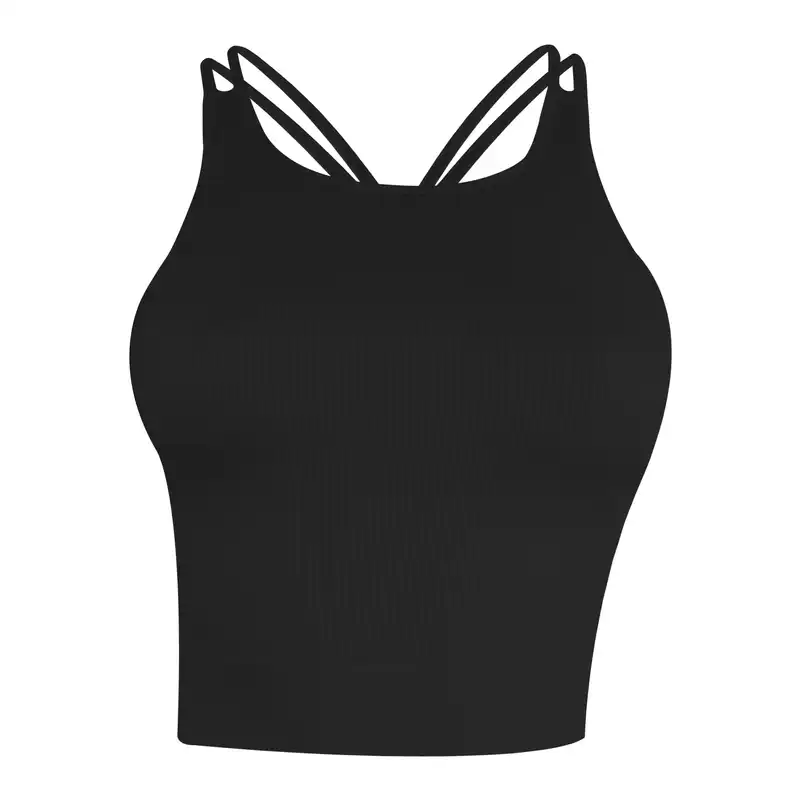 ست تاپ و شلوار ورزشی زنانه مدل کبریتی بنددار رنگ مشکی