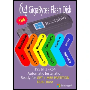 سیستم عامل Windows 7 8.1 10 11 Server X64 - 195 In 1 Office 2019 - 2021 Pro Plus نشر مایکروسافت