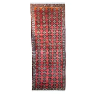 فرش قدیمی دستبافت کناره طول سه و نیم متری مدل MG118