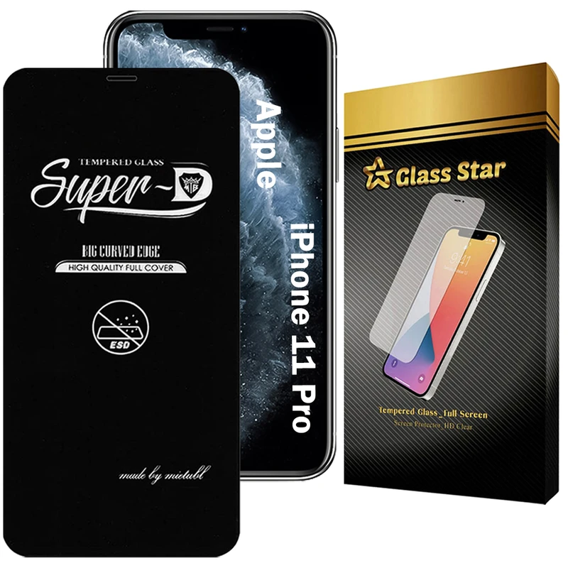محافظ صفحه نمایش گلس استار مدل SUPERDNS مناسب برای گوشی موبایل اپل iPhone 11 Pro