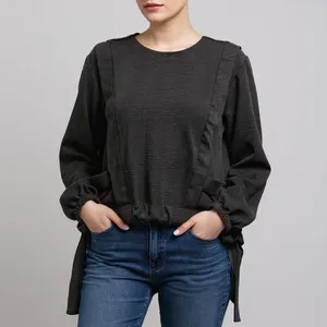 بلوز آستین بلند زنانه مدل جیبدار کد 4