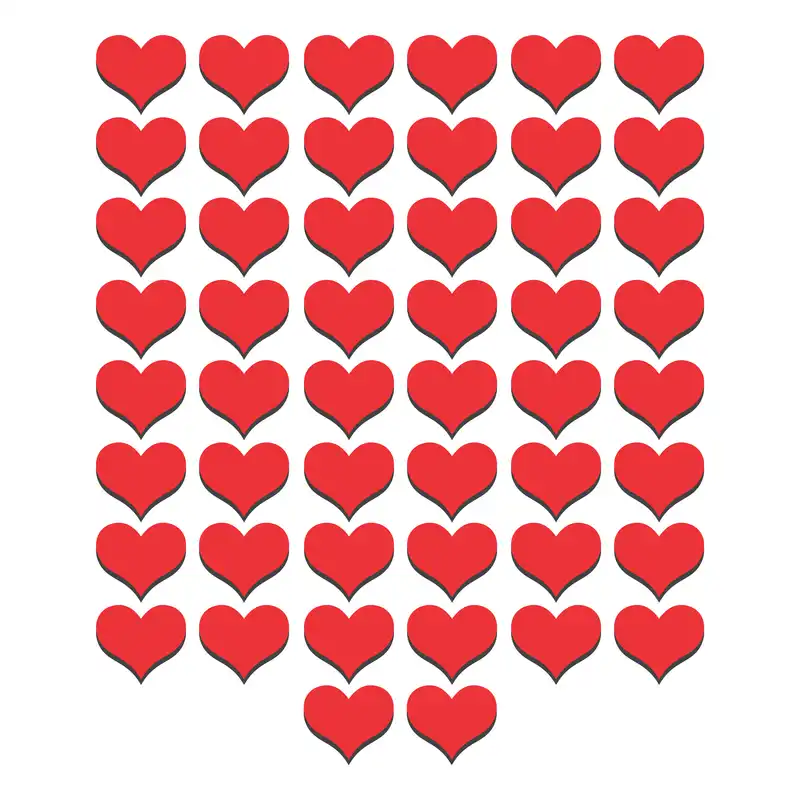 ابزار کادویی دکوماتوس طرح قلب مدل deco102 LOVE بسته 50 عددی