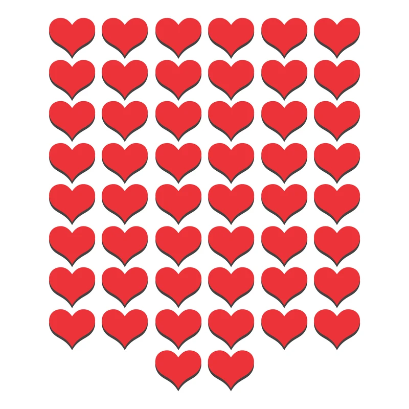 ابزار کادویی دکوماتوس طرح قلب مدل deco102 LOVE بسته 50 عددی