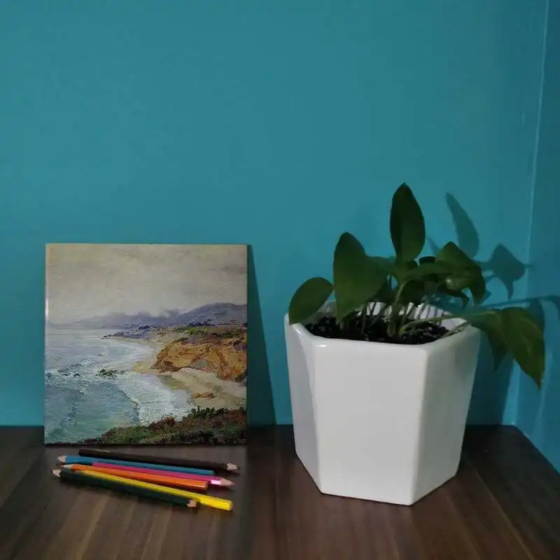 کاشی طرح نقاشی ساحل دریا مدل لوحی BDT202