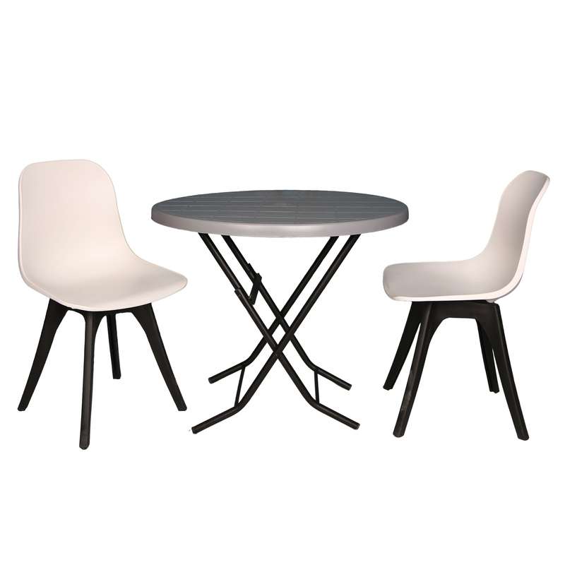 میز و صندلی ناهارخوری دونفره مدل مایا فایبرگلاس