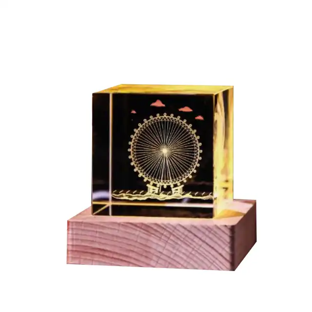 چراغ خواب طرح گوی کریستال مدل چرخ و فلک برج لندن کد JIMI110