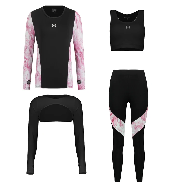 ست چهار تکه لباس ورزشی زنانه مدل 1401-1801-75-70