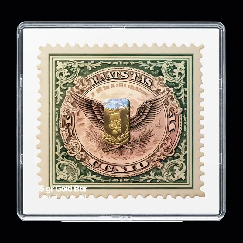 شمش طلا 18 عیار مدوپد مدل تمبر کد SG-10192