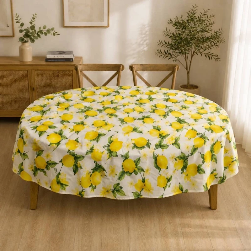 رومیزی مدل لیمو کد ۲۱ سایز 125x125 سانتی‌متر