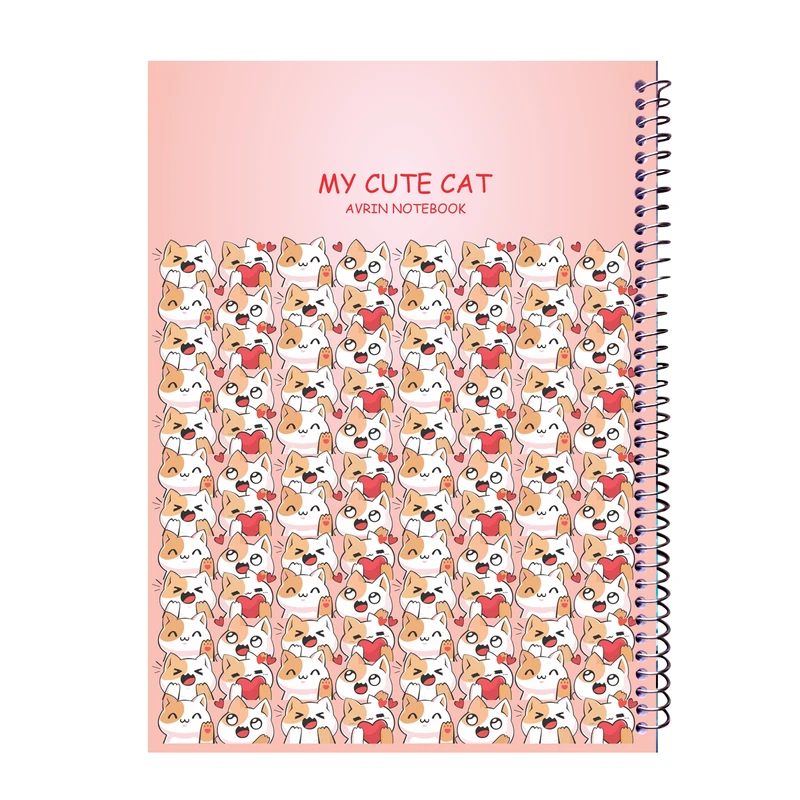 دفتر مشق 50 برگ آورین طرح کیوت کت