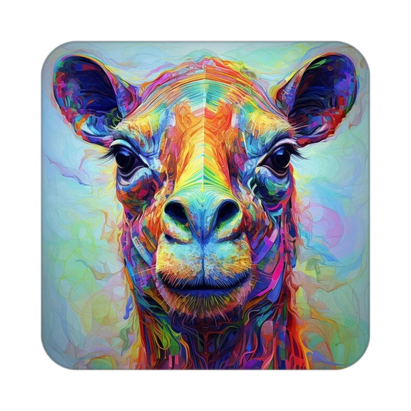 زیر لیوانی کاکتی طرح حیوانات رنگی مدل mp25772