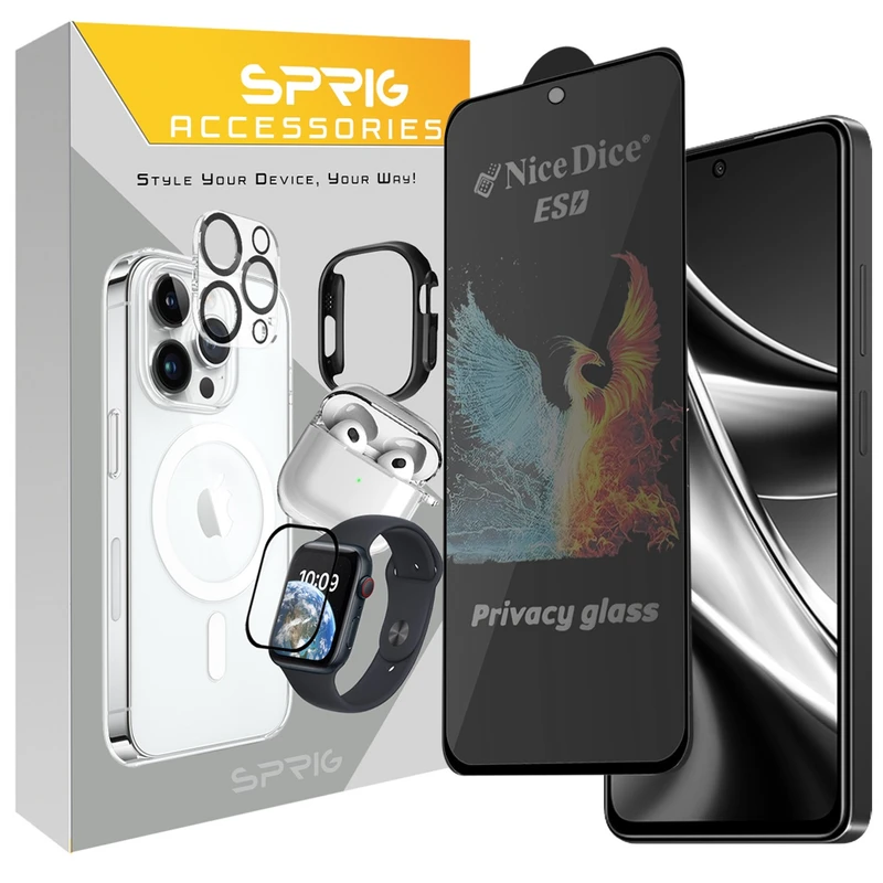 محافظ صفحه نمایش حریم شخصی اسپریگ مدل PRV1 NICED مناسب برای گوشی موبایل شیائومی Poco X5 Pro / Redmi Note 12 Pro 4G / Redmi Note 12 Pro 5G / Redmi Note 12 Pro Plus