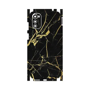 MAHOOT Graphite_Gold_Marble-FullSkin Cover Sticker for Motorola Moto E32s