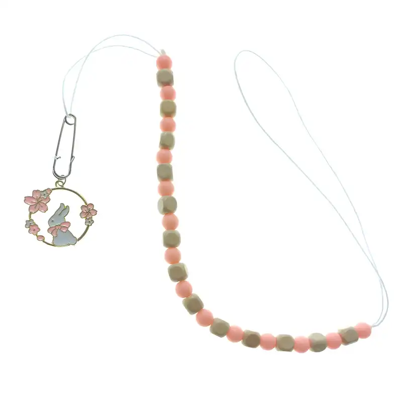 زنجیر پستانک مدل خرگوش و شکوفه و چشم نظر