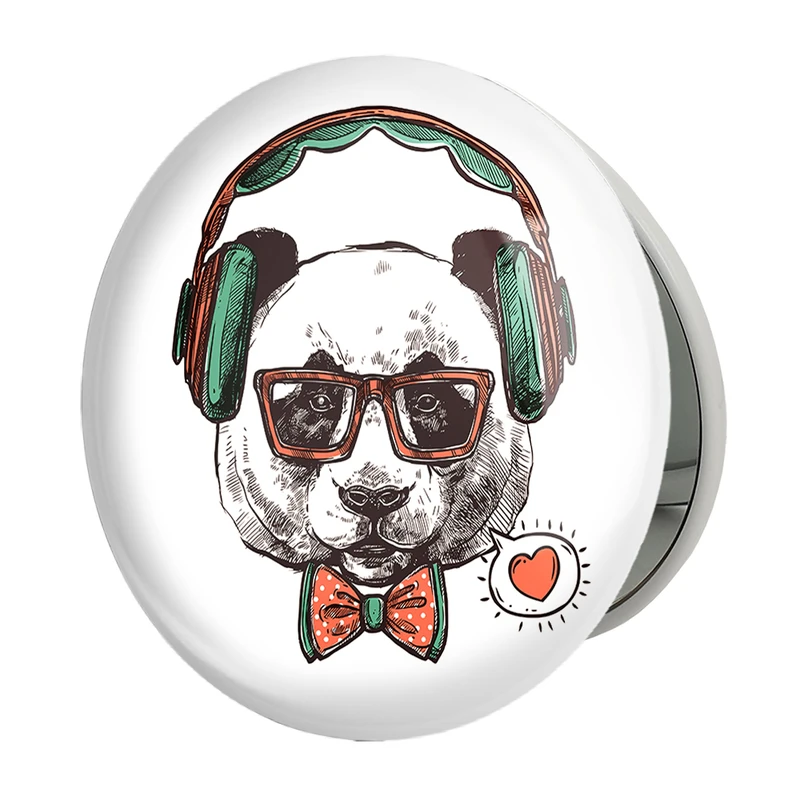 آینه جیبی خندالو طرح موزیک مدل تاشو کد 2407 