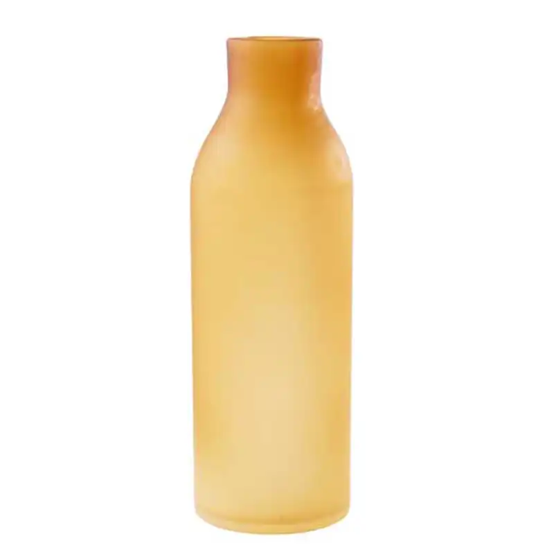 گلدان شیشه ای مدل استوانه طرح مات