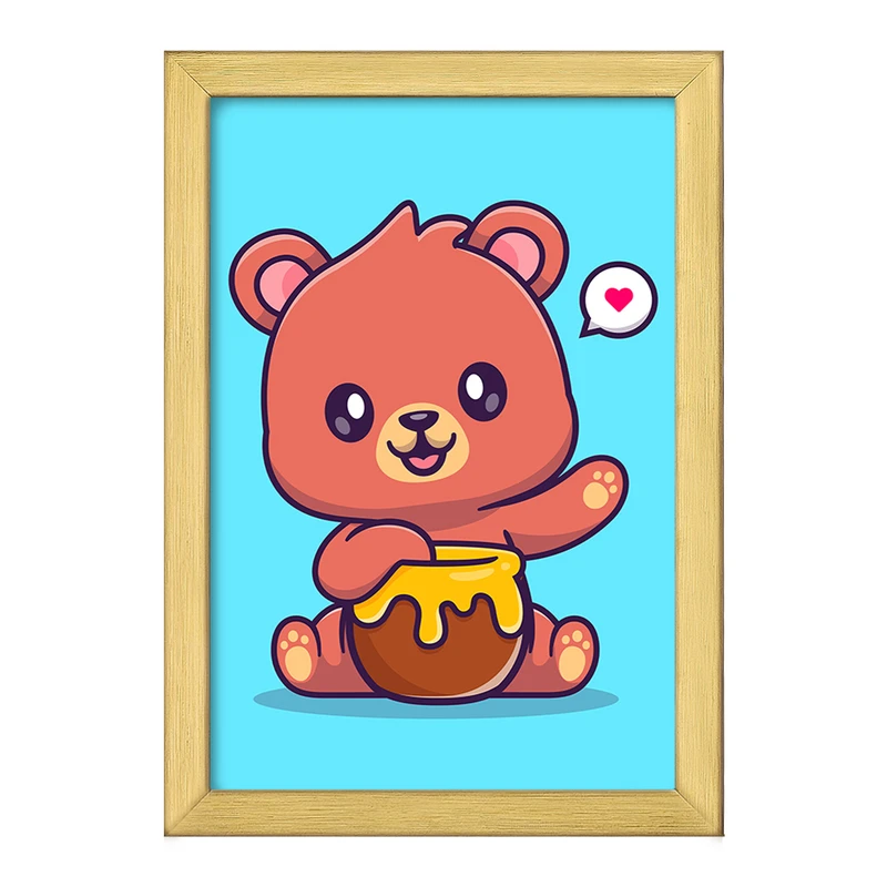 تابلو خندالو طرح حیوانات بامزه خرس کد 29672