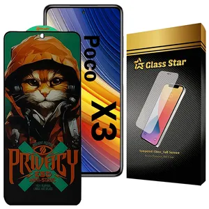 Glass Star CATPRVS Privacy Screen Protector For Xiaomi Poco X3