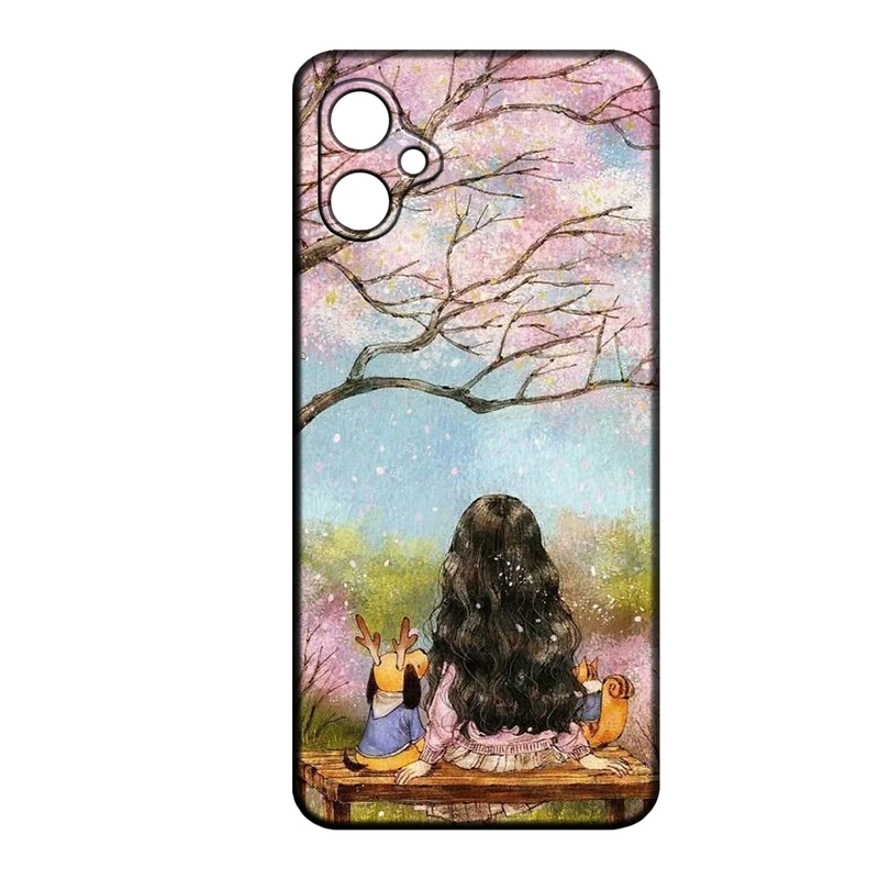 کاور طرح دخترانه کد 236 مناسب برای گوشی موبایل سامسونگ Galaxy A07