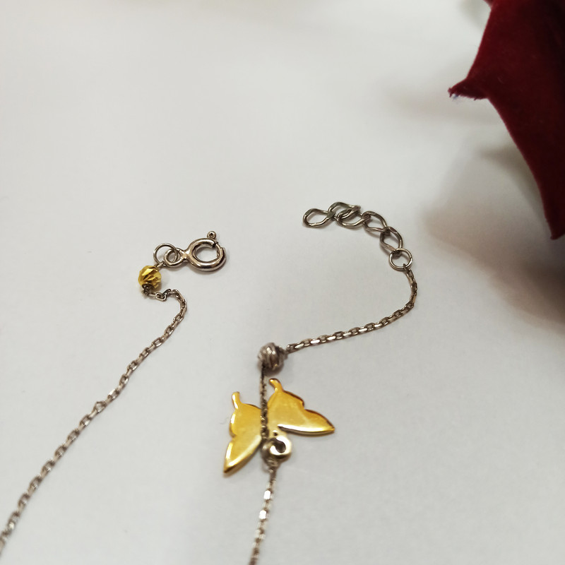 پابند نقره زنانه سلین کالا مدل پروانه ce-As2