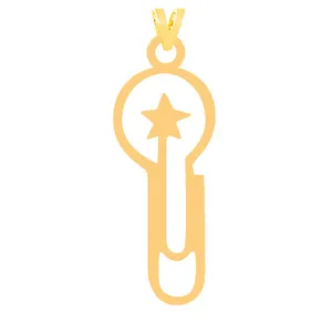 آویز گردنبند طلا 18 عیار زنانه کرابو مدل گیره کاغذ کد Kr31621