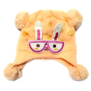 کلاه بافتنی نوزادی طرح خرگوش کد M406